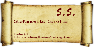 Stefanovits Sarolta névjegykártya